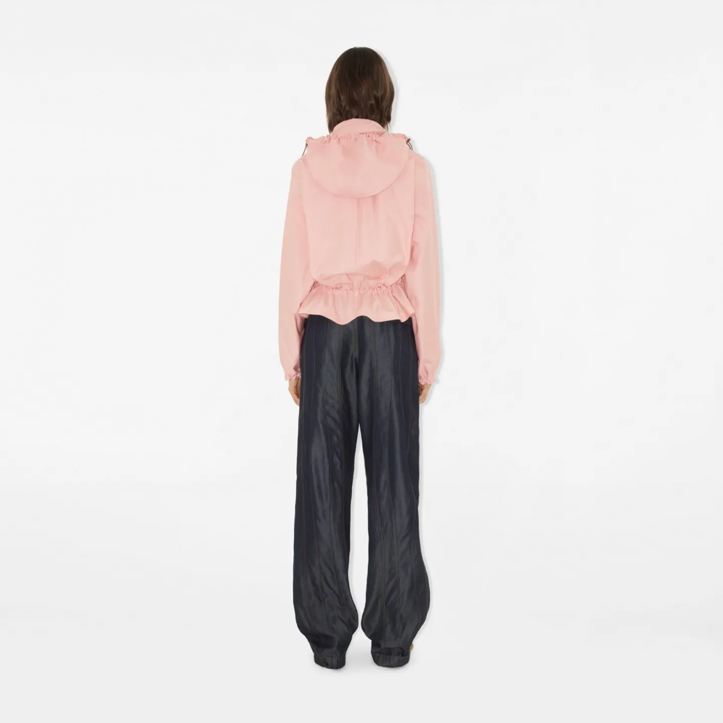 Tropical Gabardine Hooded Trench Jacket