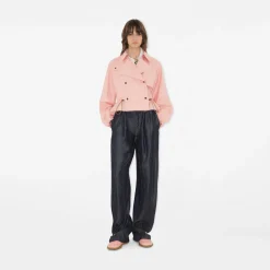 Tropical Gabardine Hooded Trench Jacket