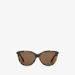 Tubular Check Round Sunglasses
