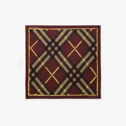 Watercolour Check Silk Scarf