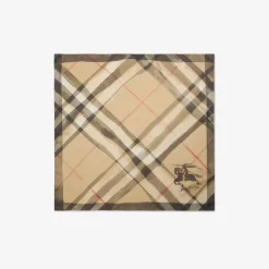 Watercolour Check Silk Scarf