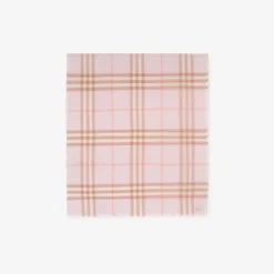 Wide Check Wool Scarf