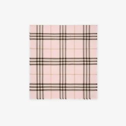 Wide Check Wool Scarf
