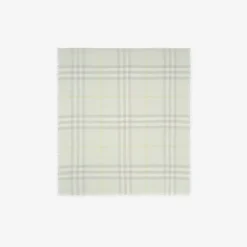Wide Check Wool Scarf