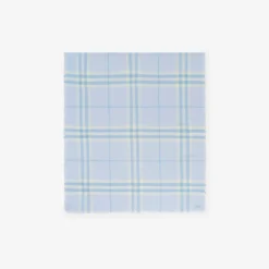 Wide Check Wool Scarf