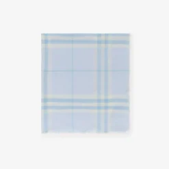 Wide Check Wool Scarf