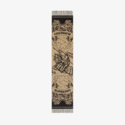 Wide Gallant Knight Cashmere Scarf