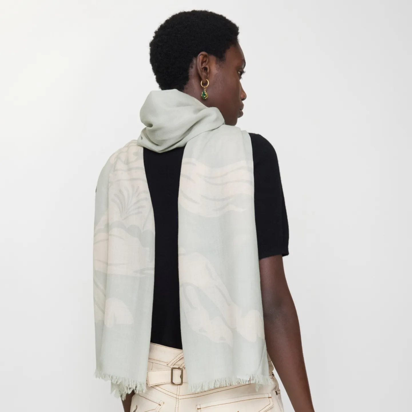 Wide Knight Wool Scarf