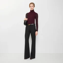 Wool Blend Tailored Trousers