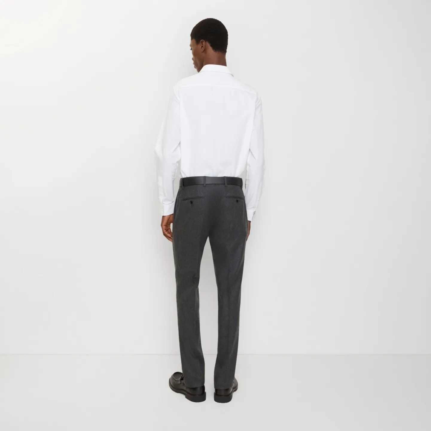 Wool Flannel Tailored Trousers
